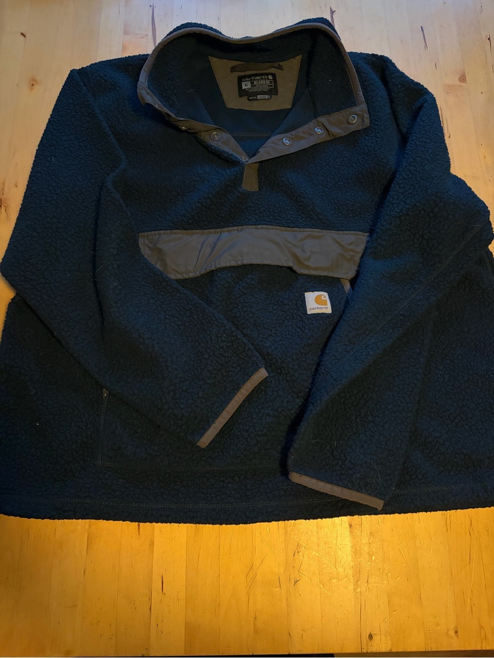 Carhartt Dark Blue Sherpa Snap-Neck Pullover